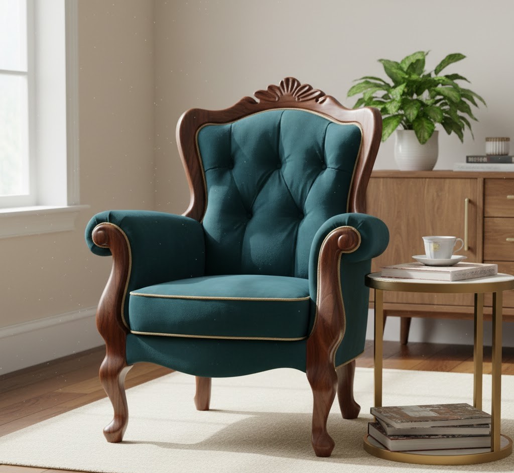 Restored vintage armchair
