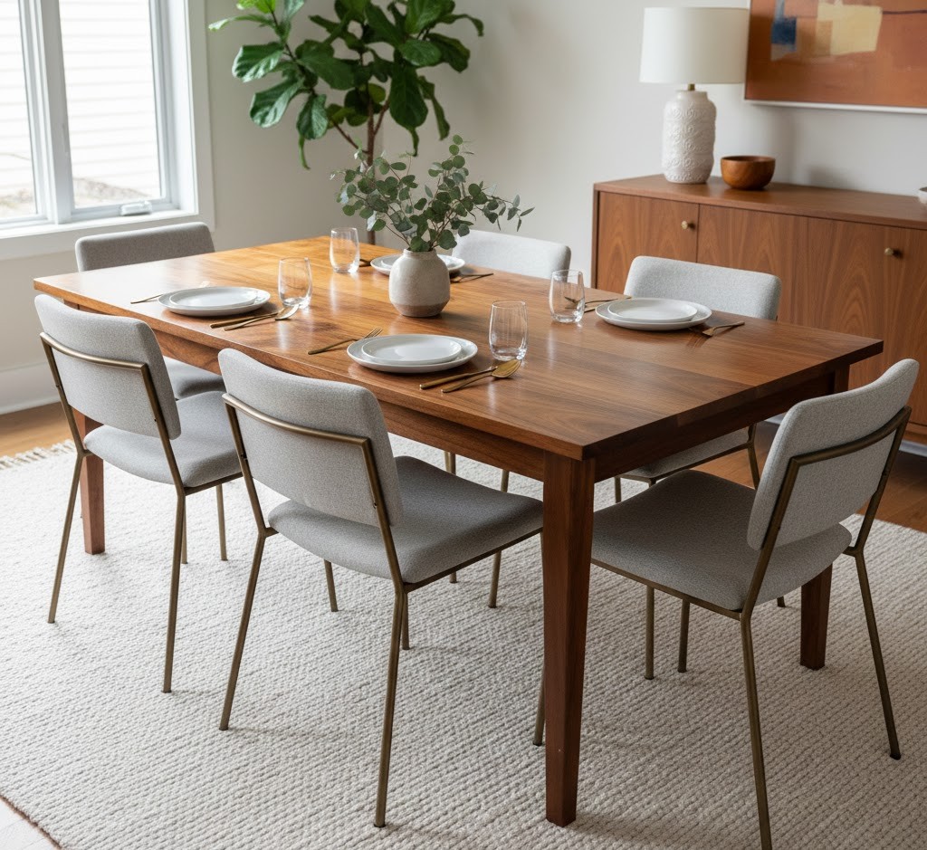 Restored vintage dining table